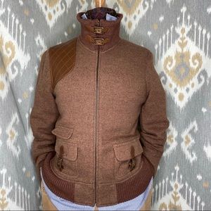 Ralph Lauren Boiled Wool & Leather Shooting Jacket